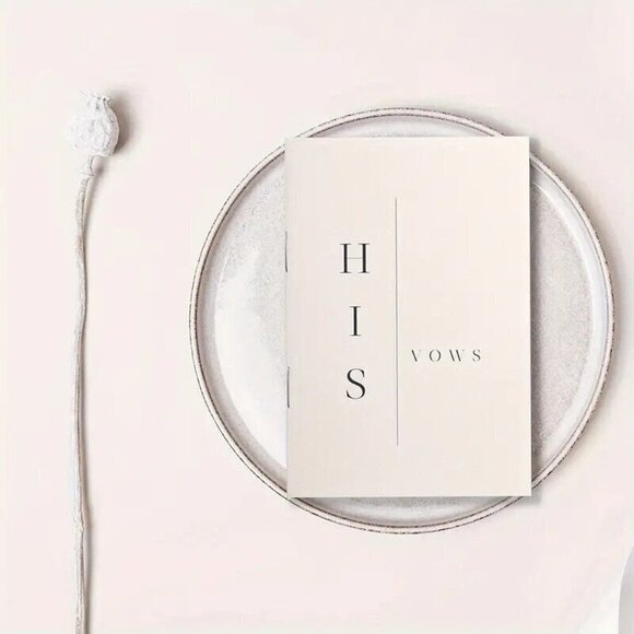 Wedding Vow Books His & Hers Bride & Wedding Notebook Gift 2pcs 5,5" X 3.9" - Picture 3 of 5